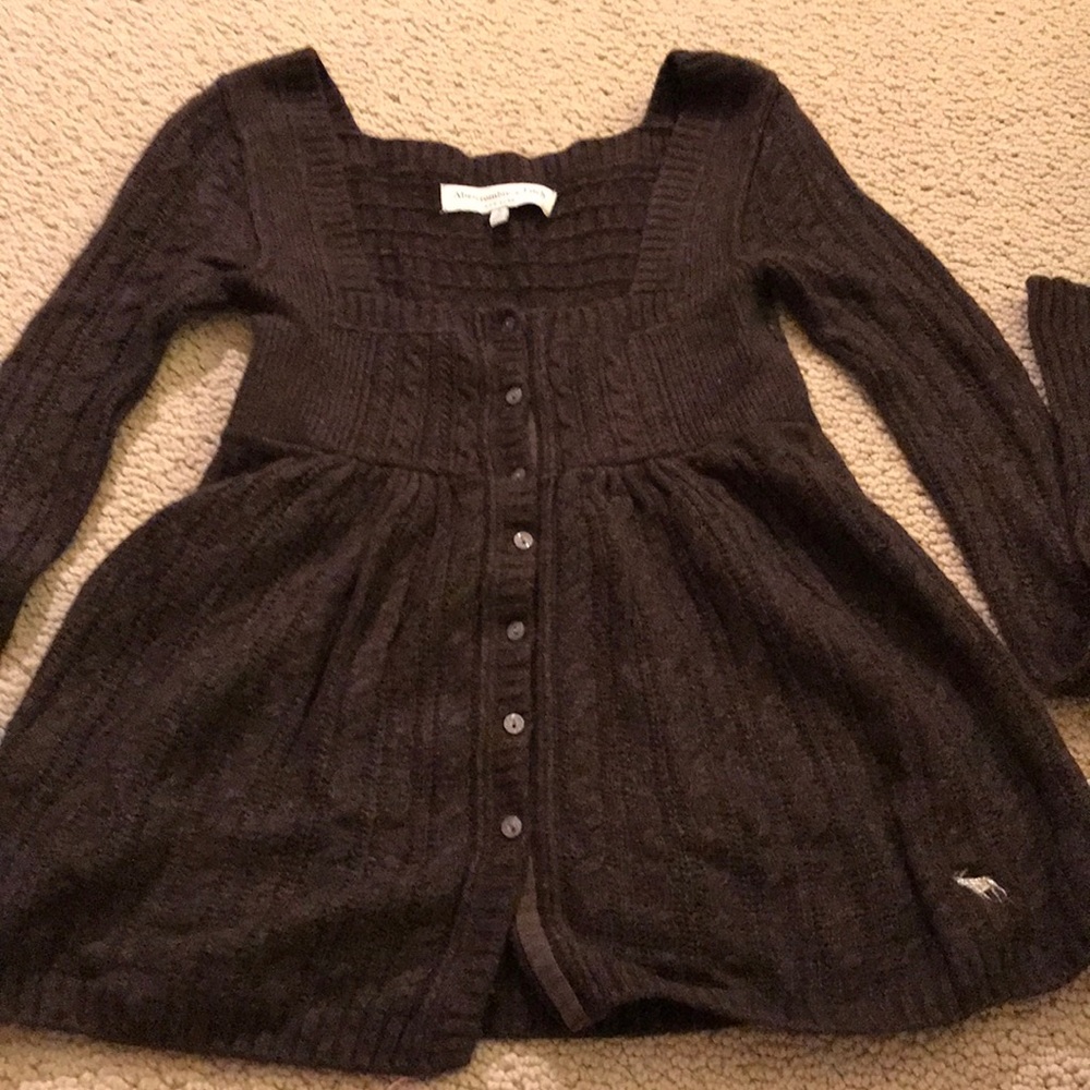 Abercrombie & Fitch chocolate brown cardigan